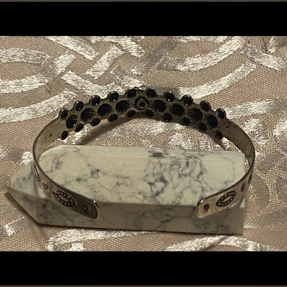 Vintage Faux Turquoise Native Cuff Bracelet ~ Small Size #9229